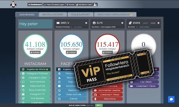 mitgliederbereich teaser pre access ticket