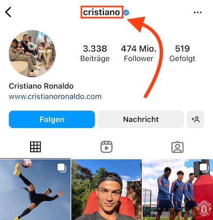 instagram benutzername, username kopieren am smartphone und handy-min